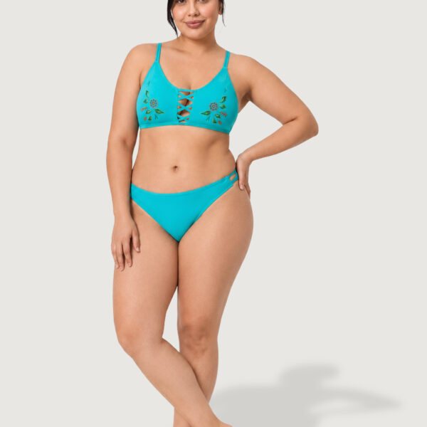 Bikini Lisa Bordada, Top y Vedetina Art. 2284